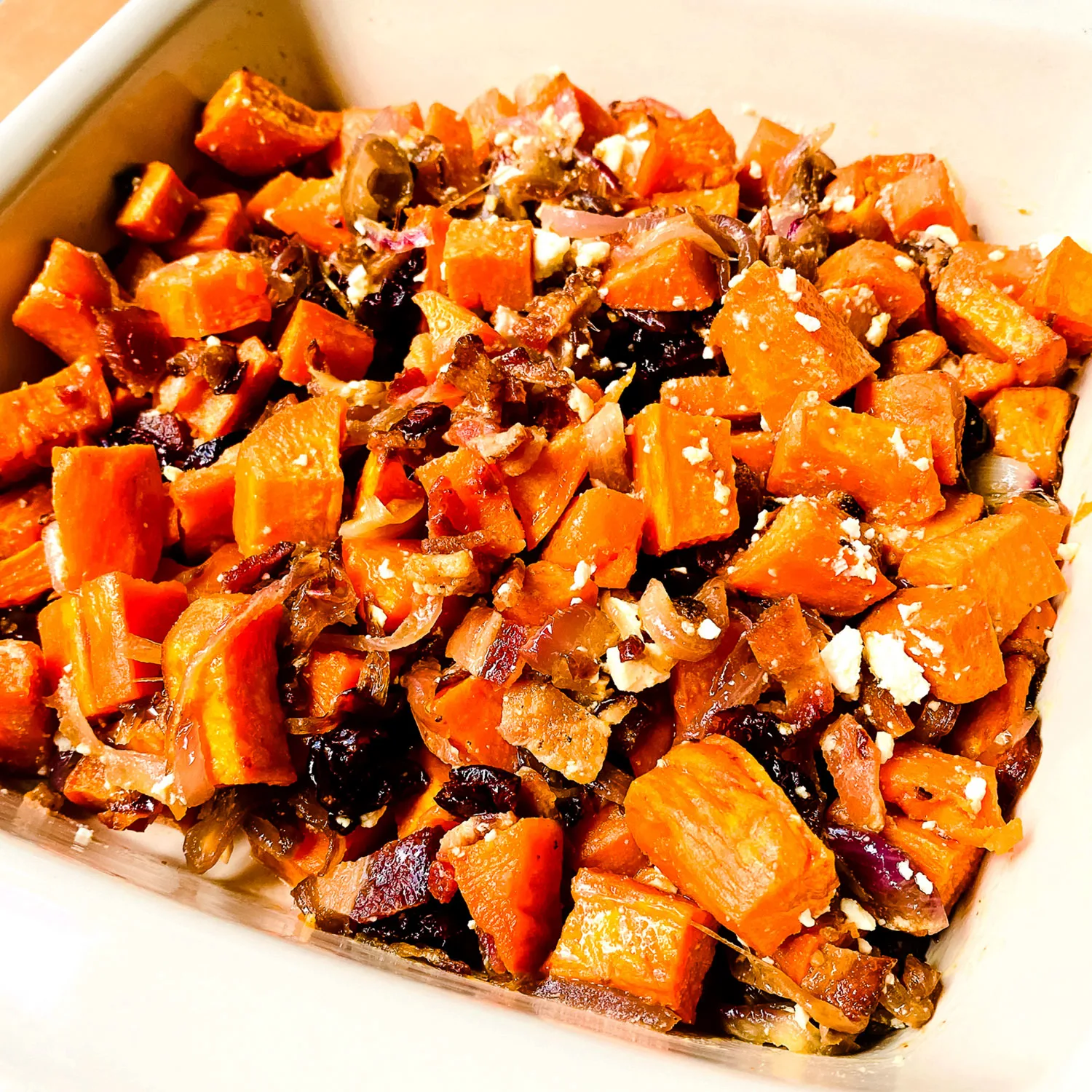 Sweet Potato Salad in a bowl square- Featured photo