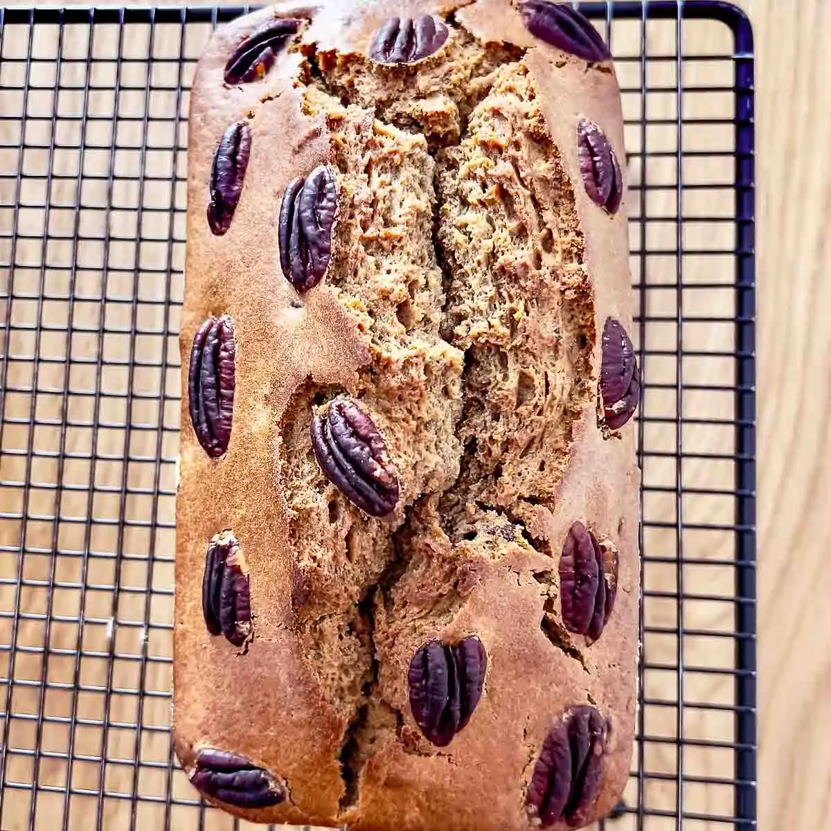 Baked Coffee Bread cooling on the rack.
