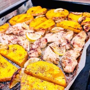 One Pan Chicken and Squash With Lemon Baked featured image