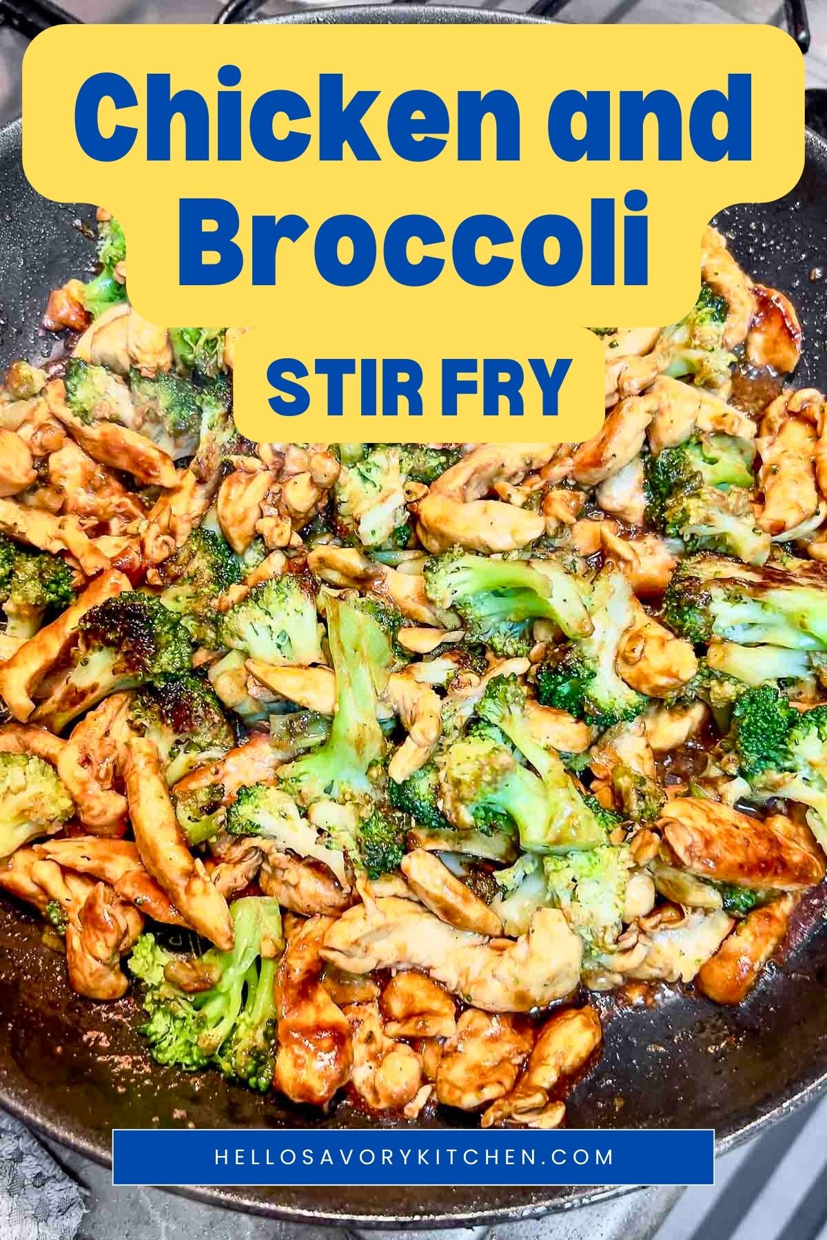 Chicken Broccoli Stir Fry Pinterest collage.