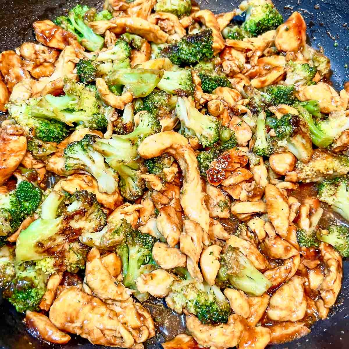 Chicken and broccoli stir fry.