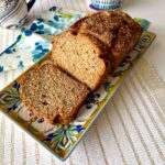 Banana Coconut Bread on a platter.