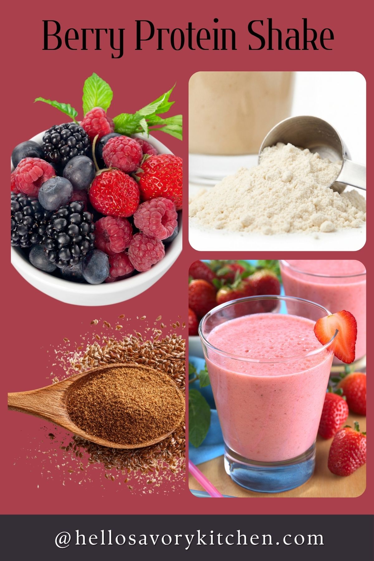 Berry Protein Shake - Hello Savory Kitchen