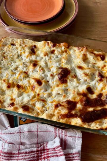 Baked mac and cheese.