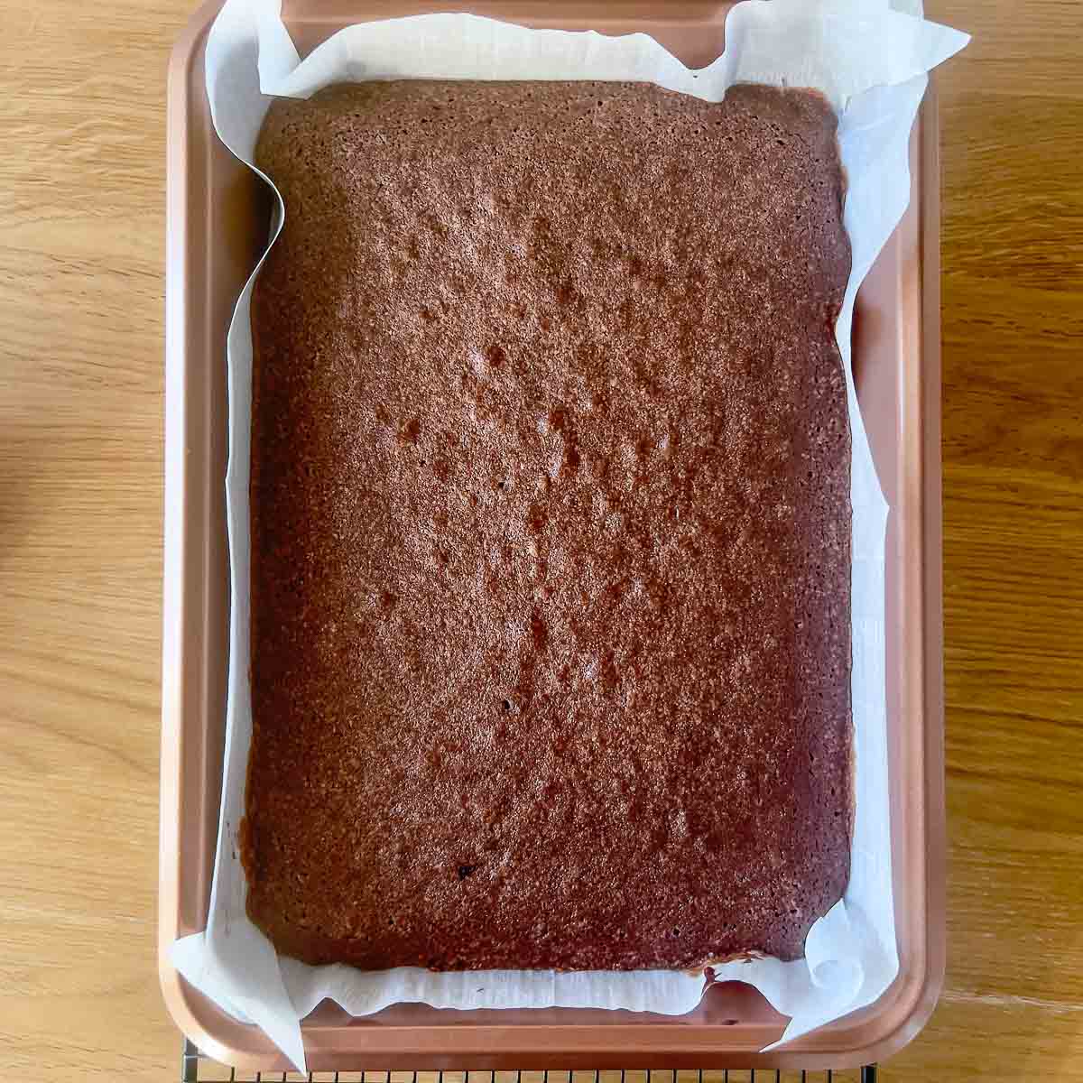 Baked Brownies in a 9x13inches pan.